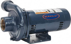 Berkeley - TEFC Motor, 208-230/460 Volt, 3 Phase, 2-1/2 HP, Cast Iron Straight Pump - 2 Inch Inlet, 1-1/2 Inch Outlet, 142 Max Head psi, Brass Impeller - A1 Tooling