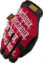 Mechanix Wear - Size M (9) Synthetic Leather General Protection Work Gloves - For Mechanic's & Lifting, Uncoated, Hook & Loop Cuff, Full Fingered, Red, Paired - A1 Tooling