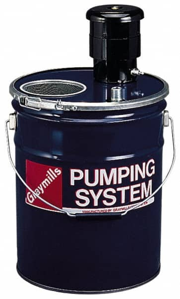 Graymills - 5 Gallon Tank Capacity, 1/4" Nozzle Diam, 4' Coolant Line, Flexible Nozzle, Flood Coolant System - 12" Tank Length x 13-5/16" Tank Height - A1 Tooling