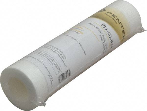 Pentair - 2-1/2" OD, 50µ, Polypropylene Thermal Bonded Cartridge Filter - 9.88" Long, Reduces Sediments - A1 Tooling