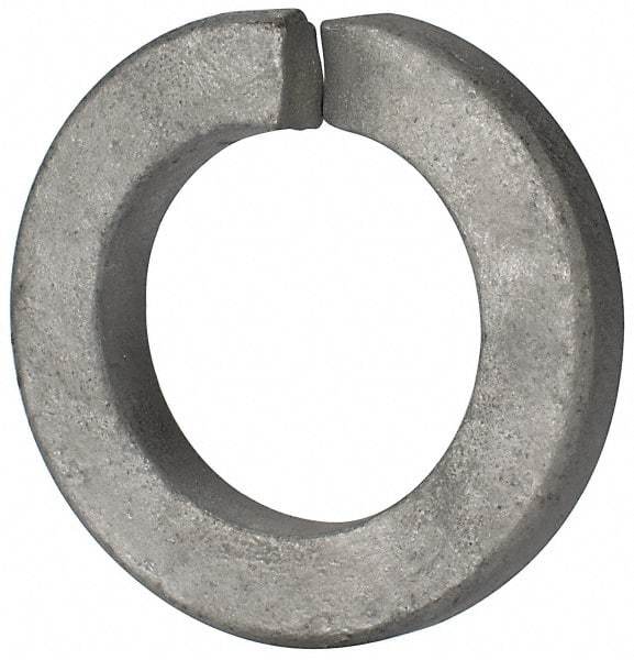 Value Collection - 1", 1.023" ID, 1/4" Thick Split Lock Washer - Grade 2 Spring Steel, Hot Dipped Galvanized Finish, 1.023" Min ID, 1.044" Max ID, 1.667" Max OD - A1 Tooling