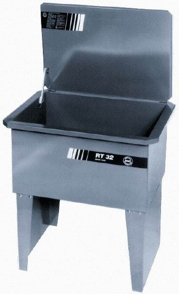 Build-All - Free Standing Solvent-Based Parts Washer - 20 Gal Max Operating Capacity, Steel Tank, 34" High - A1 Tooling