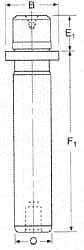 Dayton Lamina - 1-1/4" Diam x 11-15/16" Long Demountable Ball Bearing Guide Post - 5/16-18, 1-9/16" Collar OD, 1-3/16" Above Collar, Hardened Steel - A1 Tooling