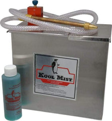 Kool Mist - 1 Outlet, 1 Gal Tank Capacity, Stainless Steel Tank Mist Coolant System - 4' Coolant Line Length, 6" Hose Length, 5/16" Nozzle Diam - A1 Tooling