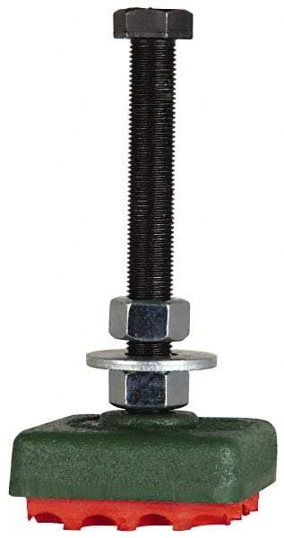 Made in USA - 3/4-10 Bolt Thread, 5-1/2" Wide Stud Mount Leveling Pad & Mount - 4,000 Max Lb Capacity - A1 Tooling