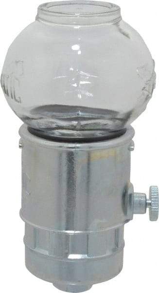 Trico - 1 Outlet, Glass Bowl, 4 Ounce Constant-Level Oil Reservoir - 1/4 NPT Outlet, 2-11/16" Diam x 5-3/4" High - A1 Tooling