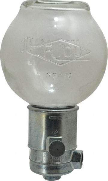 Trico - 1 Outlet, Glass Bowl, 16 Ounce Constant-Level Oil Reservoir - 1/4 NPT Outlet, 4-1/8" Diam x 7-9/16" High - A1 Tooling