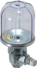 Trico - 1 Outlet, Plastic Bowl, 4 Ounce Constant-Level Oil Reservoir - 1/4 NPT Outlet, 2-5/16" Diam x 5-1/16" High - A1 Tooling