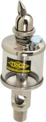 Trico - 1 Outlet, Glass Bowl, 1 Ounce Manual-Adjustable Oil Reservoir - 1/4 NPT Outlet, 1-5/8" Diam x 5-11/16" High - A1 Tooling