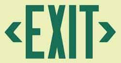 NMC - Exit, Plastic Exit Sign - 13" Wide x 7-1/2" High, Reflective - A1 Tooling