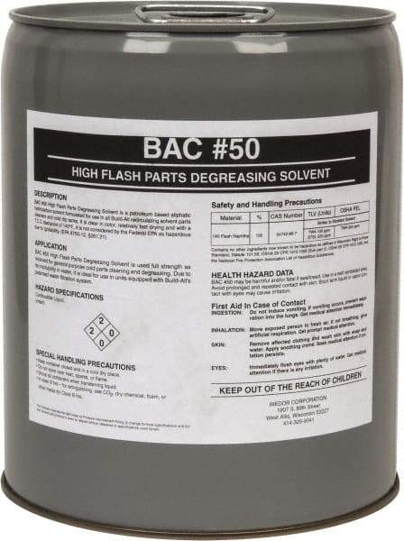 Made in USA - 5 Gal Pail Parts Washer Fluid - Solvent-Based - A1 Tooling