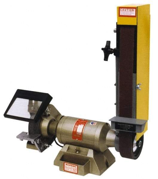 Kalamazoo - 48 Inch Long x 2 Inch Wide Belt, 7 Inch Diameter, Horizontal and Vertical Combination Sanding Machine - 3,450 Ft./min Belt Speed, 1/2 HP, Single Phase, 5/8" Arbor - A1 Tooling