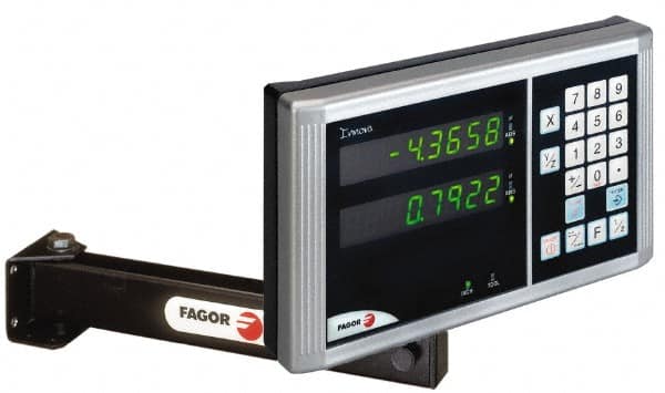 Fagor - 2 Axis, 8" X-Axis Travel, 80" Z-Axis Travel, Turning DRO System - 0.0002", 0.0005", 0.001" Resolution, 5µm Accuracy, LED Display - A1 Tooling