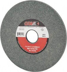 Camel Grinding Wheels - 7" Diam x 1-1/4" Hole x 1/4" Thick, I Hardness, 60 Grit Surface Grinding Wheel - Silicon Carbide, Type 1, Medium Grade, 3,760 Max RPM, Vitrified Bond, No Recess - A1 Tooling