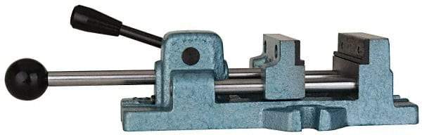 Wilton - 6-3/16" Jaw Opening Capacity x 1-13/16" Throat Depth, Horizontal Drill Press Vise - 6" Wide x 1-13/16" High Jaw, Stationary Base, Standard Speed, 18.9" OAL x 6.3" Overall Height, Cast Iron - A1 Tooling