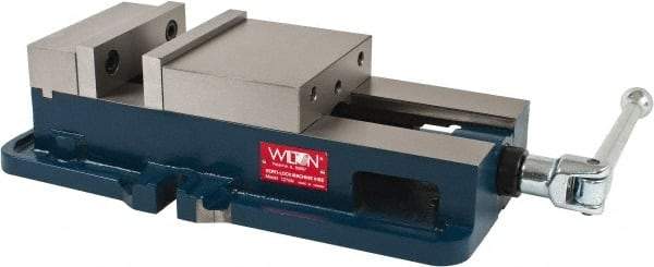 Wilton - 6" Jaw Width, 7-1/2" Jaw Opening Capacity, Horizontal Stationary Machine Vise - Manual Operation, 1 Station, 19-45/64" Long x 6.7" High x 1-3/4" Deep, 2" Jaw Height, 85,000 psi Max Clamp Force, Ductile Alloy - A1 Tooling