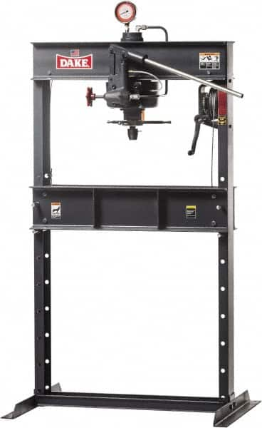 Dake - 25 Ton Manual Shop Press - 5 Inch Stroke - A1 Tooling