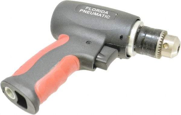 Florida Pneumatic - 3/8" Keyed Chuck - Pistol Grip Handle, 20,000 RPM, 4 CFM, 0.3333 hp, 60-90 psi - A1 Tooling