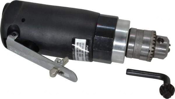 Florida Pneumatic - 1/4" Keyed Chuck - Inline Handle, 20,000 RPM, 4 CFM, 0.3333 hp, 60-90 psi - A1 Tooling