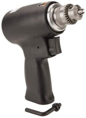 Florida Pneumatic - 1/4" Keyed Chuck - Pistol Grip Handle, 20,000 RPM, 4 CFM, 0.3333 hp, 60-90 psi - A1 Tooling