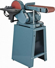 Enco - 48 Inch Long x 6 Inch Wide Belt, 9 Inch Diameter, Combination Sanding Machine - 1,350 Ft./min Belt Speed, 3/4 HP, Single Phase - A1 Tooling