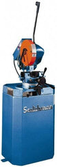 Scotchman - 2 Cutting Speeds, 10-3/4" Blade Diam, Cold Saw - 30 & 60 RPM Blade Speed, Floor Machine, 3 Phase, Compatible with Ferrous Material - A1 Tooling