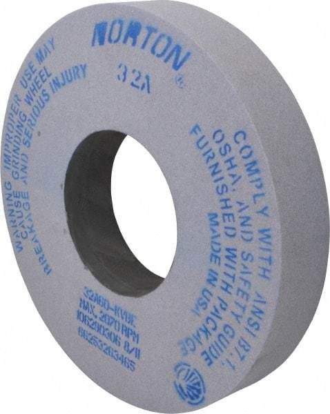 Norton - 12" Diam x 5" Hole x 2" Thick, K Hardness, 60 Grit Surface Grinding Wheel - Aluminum Oxide, Type 1, Medium Grade, 2,070 Max RPM, Vitrified Bond, No Recess - A1 Tooling