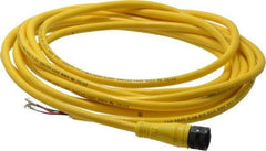 Brad Harrison - 4 Amp, 1/2-20 UNF Female Straight to Pigtail Cordset Sensor and Receptacle - 250 VAC/VDC, 3.70m Cable Length, IP67 Ingress Rating - A1 Tooling