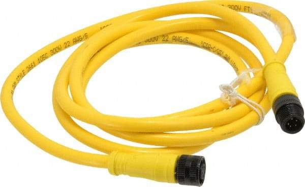 Brad Harrison - Female to Male Cordset Sensor and Receptacle - 250 VAC/VDC, 6 Ft. Long Cable, IP68 Ingress Rating - A1 Tooling