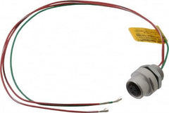 Brad Harrison - 4 Amp, 1/2-20 UNF Female Straight Receptacle - 250 VAC/VDC, 0.31m Cable Length, IP67 Ingress Rating - A1 Tooling