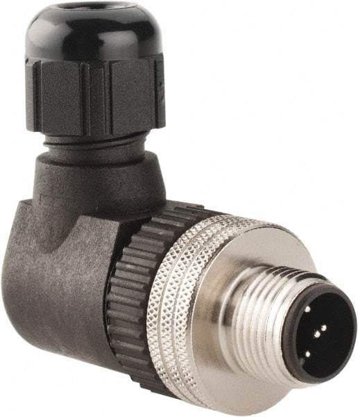 Brad Harrison - 4 Amp, Male 90° Field Attachable Connector Sensor and Receptacle - 30 VAC, 36 VDC, IP67 Ingress Rating - A1 Tooling