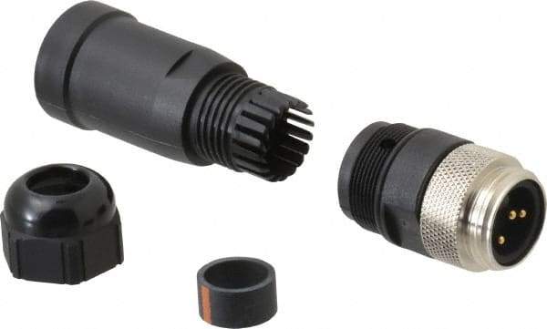 Brad Harrison - 13 Amp, Male Straight Field Attachable Connector Sensor and Receptacle - 600 VAC/VDC, IP67 Ingress Rating - A1 Tooling