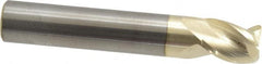 Accupro - 1/2", 3 Flute, Single End, Solid Carbide, 0.06" Corner Radius End Mill - 3" OAL, 37° Helix, Right Hand Flute, 5/8" LOC, Right Hand Cut - A1 Tooling