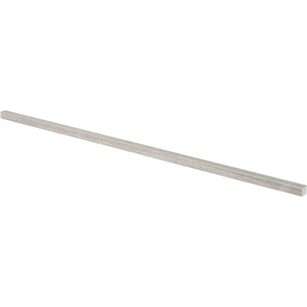 Value Collection - 12" Long x 1/4" High x 1/4" Wide, Plain Key Stock - Stainless Steel - A1 Tooling