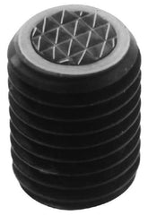 Fairlane - Serrated Tooth, 5/8-18, 5/16" Internal Hex, 1" Thread Length, Black Oxide Finish, Fully Threaded, Adjustable Positioning Gripper - 1/2" Pad Diam, 4-Point Tooth Grade - A1 Tooling