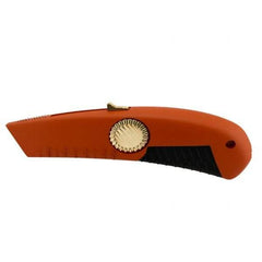 PHC - Retractable Utility Knife - 1/2" Blade, OSHA Orange Zinc Handle, 1 Blade Included - A1 Tooling