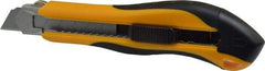 PHC - Snap Utility Knife - 4-1/4" Blade, Yellow & Black Plastic Handle, 6 Blades Included - A1 Tooling