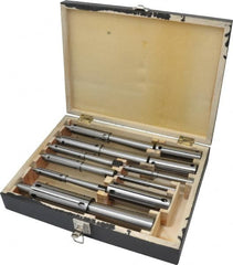 Interstate - 1/2 to 2" Face Diam, Expanding Lathe Mandrel Set - 1/2 to 2" Grip, 8 Pieces - A1 Tooling