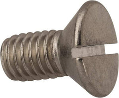 Value Collection - 3/8-16 UNC, 3/4" OAL Slotted Drive Machine Screw - Flat Head, Grade 316 Stainless Steel, Uncoated, Without Washer - A1 Tooling