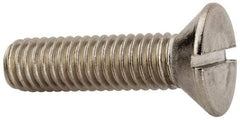 Value Collection - 3/8-16 UNC, 1-1/2" OAL Slotted Drive Machine Screw - Flat Head, Grade 316 Stainless Steel, Uncoated, Without Washer - A1 Tooling