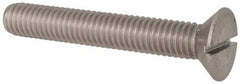 Value Collection - 3/8-16 UNC, 2-1/2" OAL Slotted Drive Machine Screw - Flat Head, Grade 316 Stainless Steel, Uncoated, Without Washer - A1 Tooling