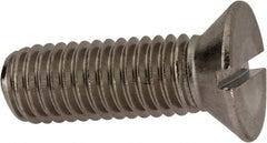 Value Collection - 1/2-13 UNC, 1-1/2" OAL Slotted Drive Machine Screw - Flat Head, Grade 316 Stainless Steel, Uncoated, Without Washer - A1 Tooling