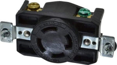 Cooper Wiring Devices - 250 VAC, 30 Amp, L15-30R NEMA, Self Grounding Receptacle - 3 Poles, 4 Wire, Female End, Black - A1 Tooling