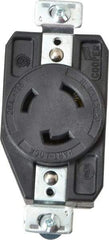 Cooper Wiring Devices - 125 VAC, 20 Amp, L5-20R NEMA, Self Grounding Receptacle - 2 Poles, 3 Wire, Female End, Black - A1 Tooling