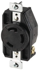 Cooper Wiring Devices - 480 VAC, 30 Amp, L8-30R NEMA, Self Grounding Receptacle - 2 Poles, 3 Wire, Female End, Black - A1 Tooling