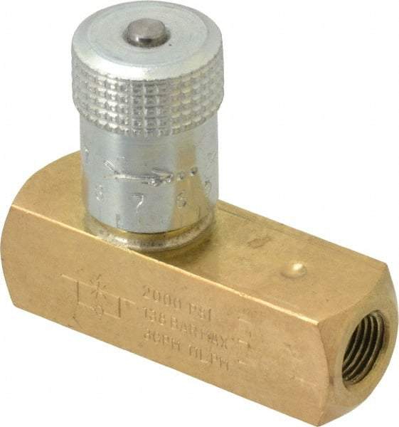 Parker - 3 GPM 1/8 Inlet Brass Hydraulic Control Valve - 1/8-27 Thread - A1 Tooling