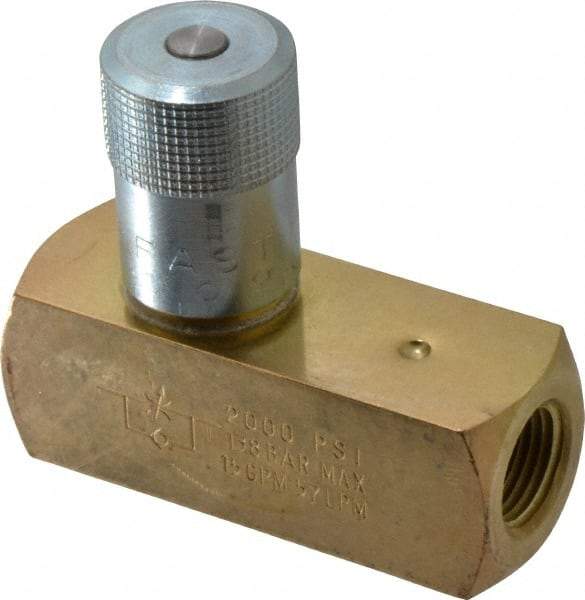 Parker - 15 GPM 1/2 Inlet Brass Hydraulic Control Valve - 1/2-14 Thread - A1 Tooling