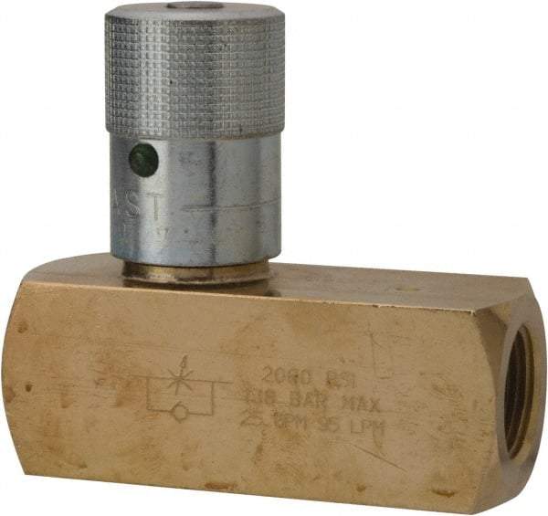 Parker - 25 GPM 3/4 Inlet Brass Hydraulic Control Valve - 3/4-14 Thread - A1 Tooling