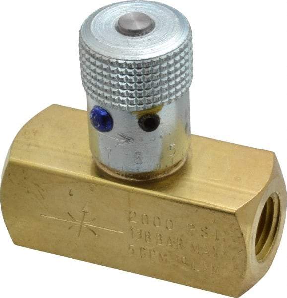 Parker - 5 GPM 1/4 Inlet Brass Hydraulic Control Valve - 1/4-18 Thread - A1 Tooling