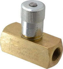 Parker - 8 GPM 3/8 Inlet Brass Hydraulic Control Valve - 3/8-18 Thread - A1 Tooling